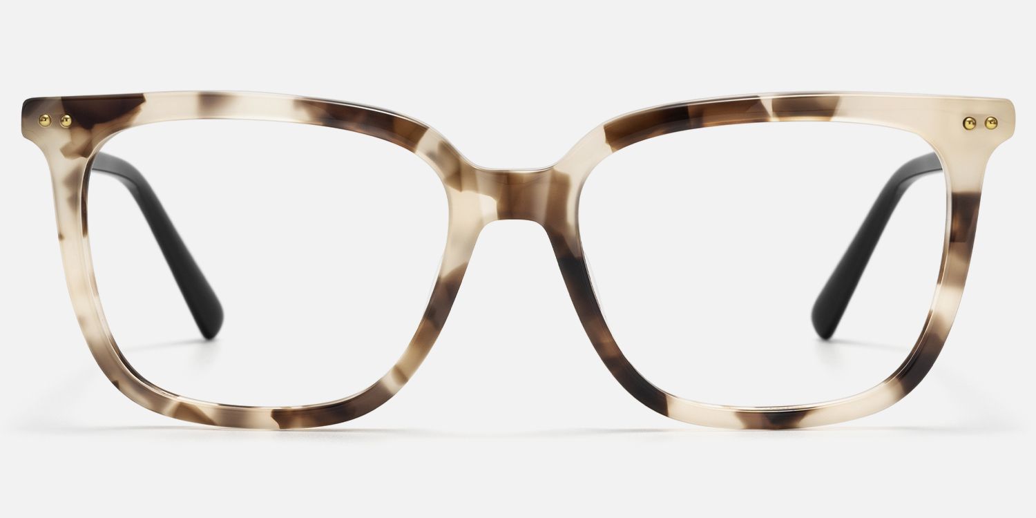 Terra - Square Tortoise Eyeglasses | Vooglam Angle View
