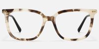 Terra - Square Tortoise Eyeglasses | Vooglam Angle View