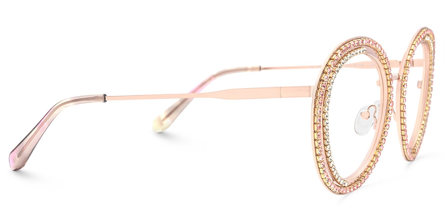Hafiz - Round Pink Eyeglasses | Vooglam 4
