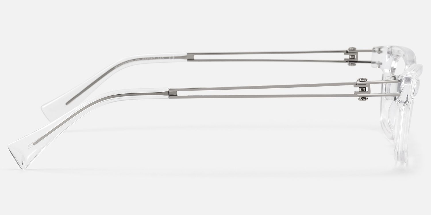 Scarpa - Light Clear Geometric Double Wire Glasses | Vooglam Side View