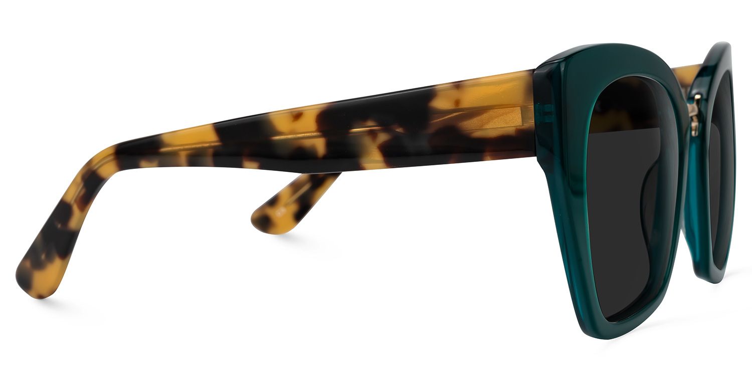 Dandelion - Cat Eye Green Sunglasses | Vooglam 4