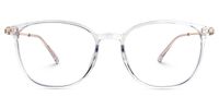 Ebony - Round Crystal Eyeglasses | Vooglam Angle View