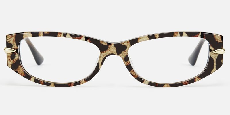 Erica - Rectangle Tortoise Eyeglasses | Vooglam