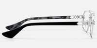 Lacey - Thin Metal Aviator Silver Glasses | Vooglam Side View