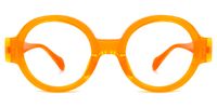 Aelwen - Round Orange Eyeglasses | Vooglam Angle View