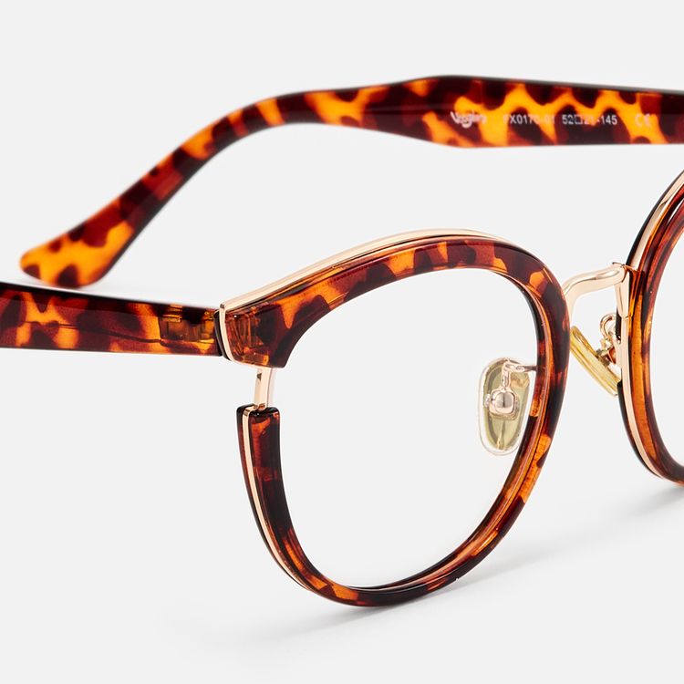 Retro - Boho Gold Tortoise Cat Eye Glasses | Vooglam display picture 1