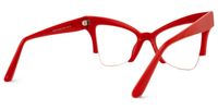 Afolabi - Cat Eye Red Eyeglasses | Vooglam Side View