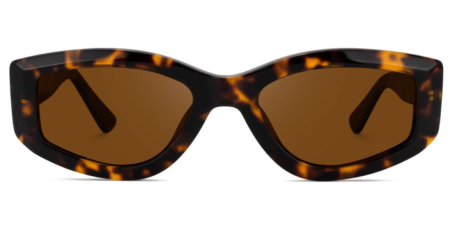 Elijah - Geometric Tortoise Prescription Sunglasses by Vooglam - Angle View