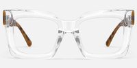 Pacheco - Clear Square Glasses Tortoise Temples | Vooglam Angle View