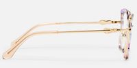 Fiorella - Square Floral Eyeglasses | Vooglam Side View
