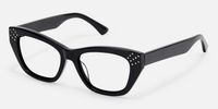 Starlina - Rectangle Black Eyeglasses | Vooglam Front View