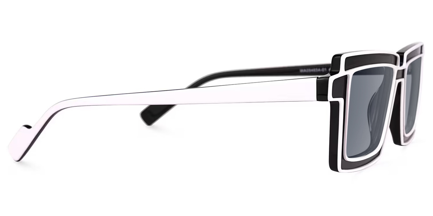 Joselyn - Rectangle Black Sunglasses - 4