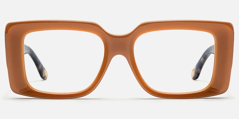 Kente - Rectangle Brown Eyeglasses