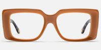 Kente - Rectangle Brown Eyeglasses | Vooglam Angle View