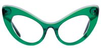 Danesha - Cat Eye Green Eyeglasses | Vooglam Angle View