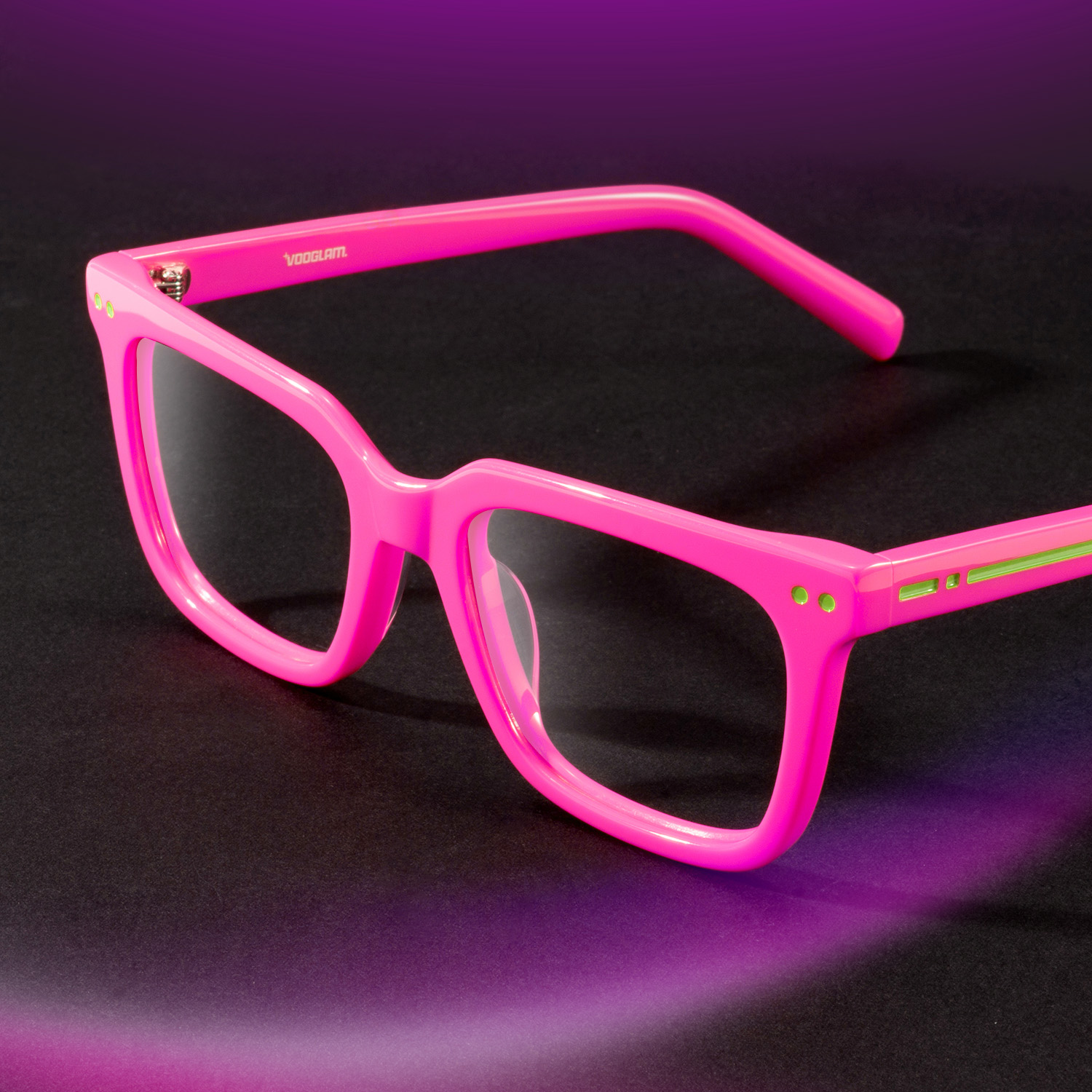 Remix - Rectangle Pink Eyeglasses - 1