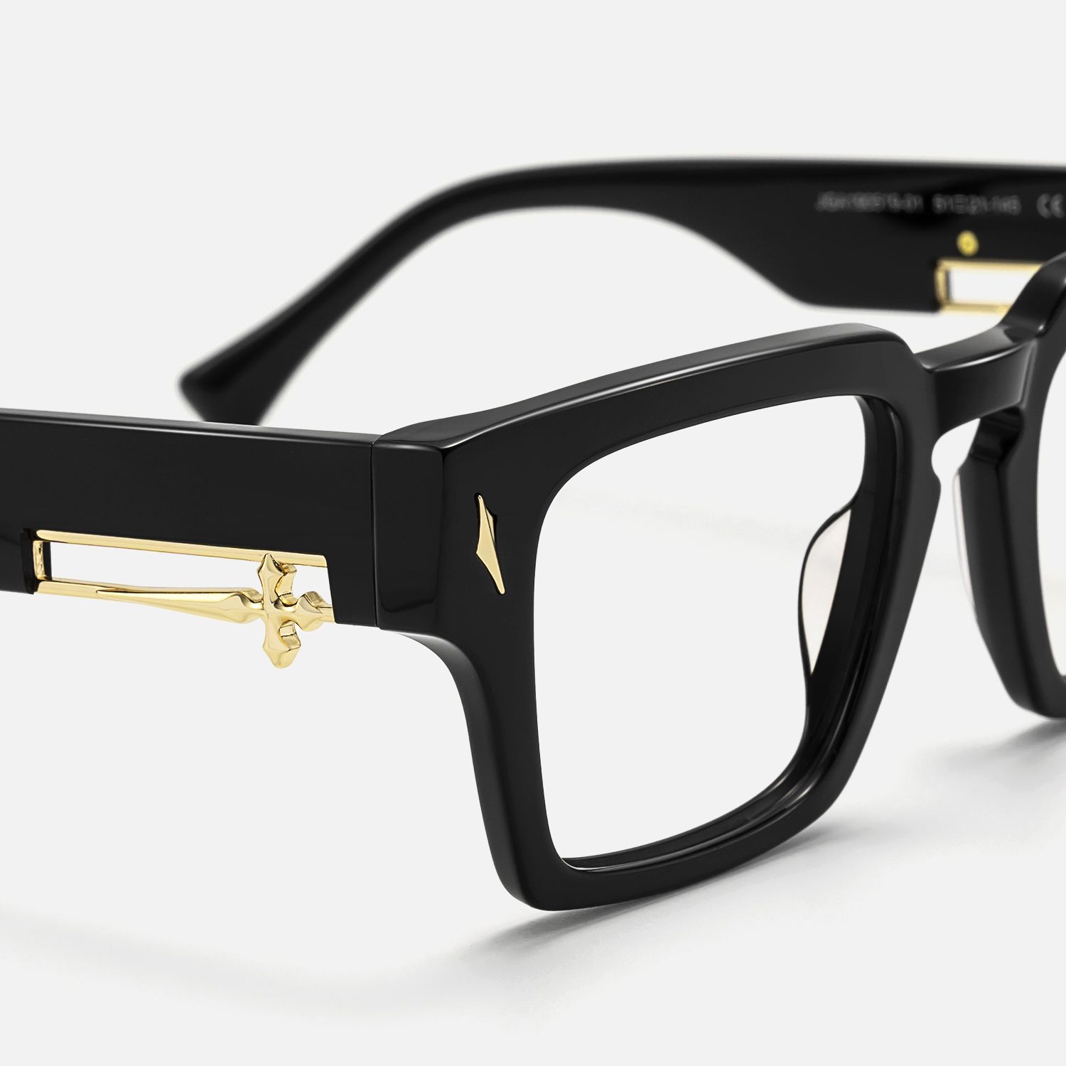 Stiletto - Rectangle Black Eyeglasses product detail 4