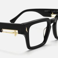 Stiletto - Rectangle Black Eyeglasses | Vooglam Design Details