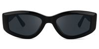 Elijah - Geometric Black Prescription Sunglasses | Vooglam Angle View