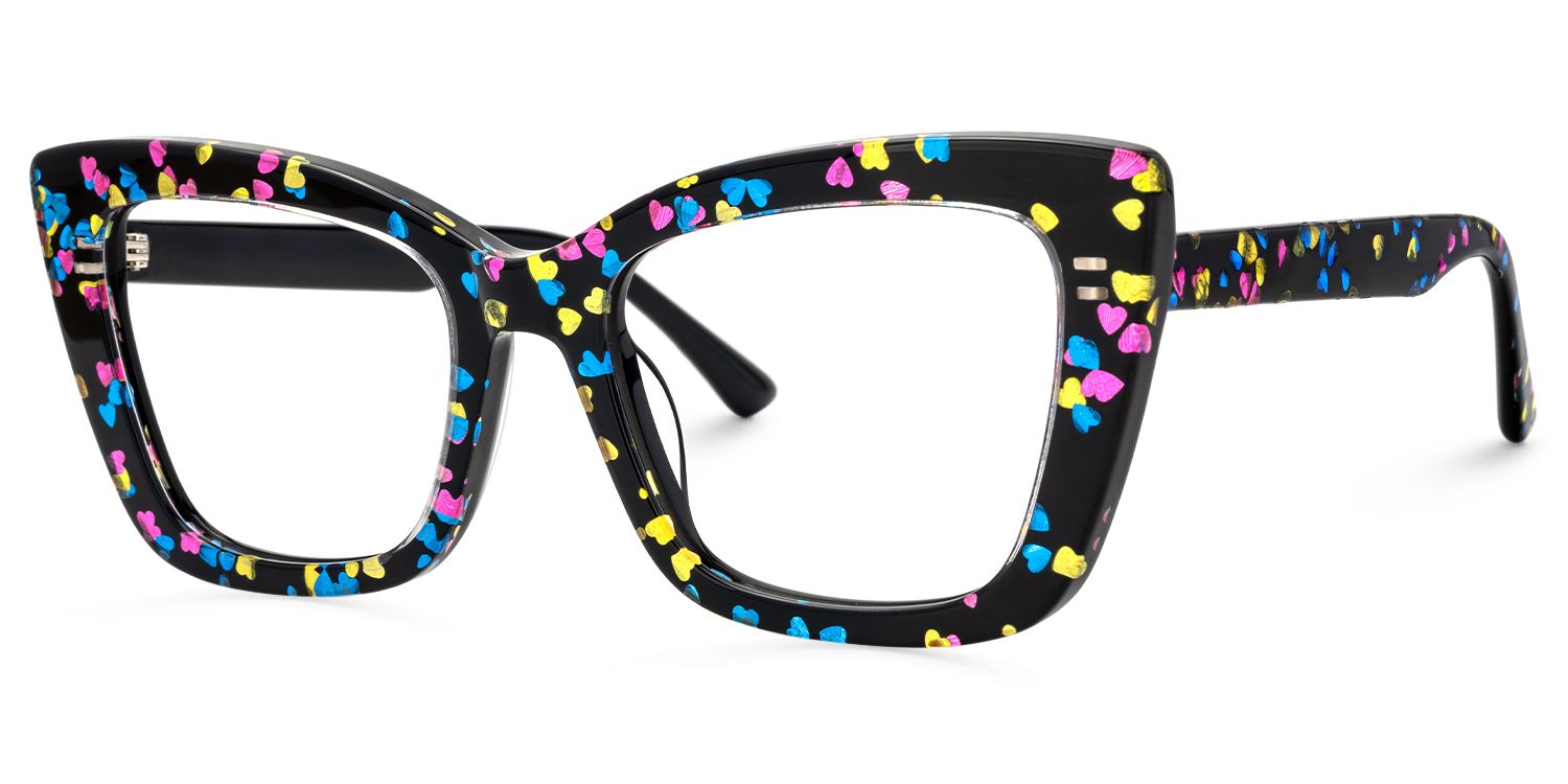 Palesa - Cat Eye Pattern Eyeglasses | Vooglam Front View