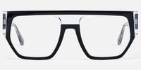 Inerney - Aviator Black Eyeglasses | Vooglam Angle View