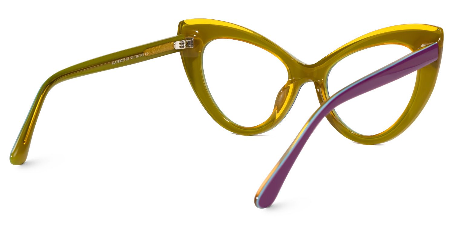Darcie - Cat Eye Purple/Blue Eyeglasses Side View