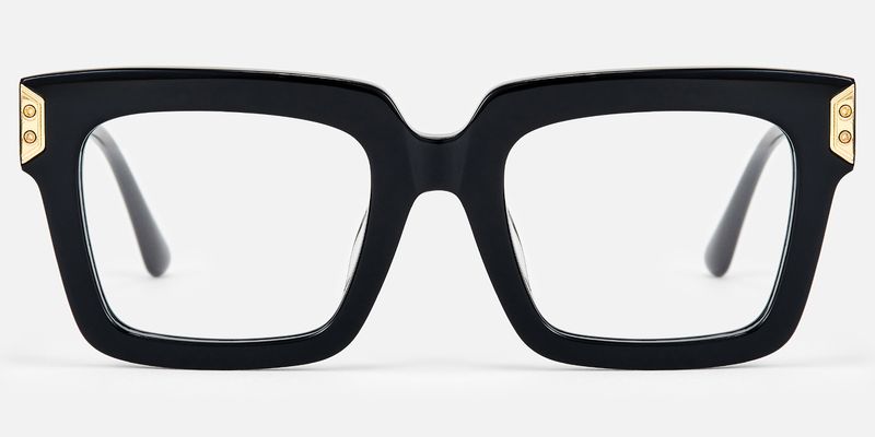 Daiane - Square Black Eyeglasses