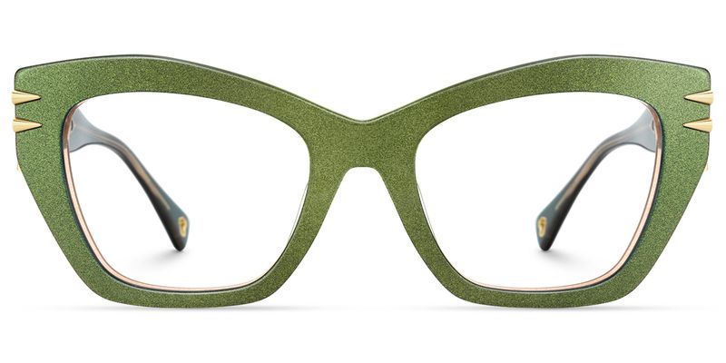 Manon - Cat Eye Green Eyeglasses | Vooglam