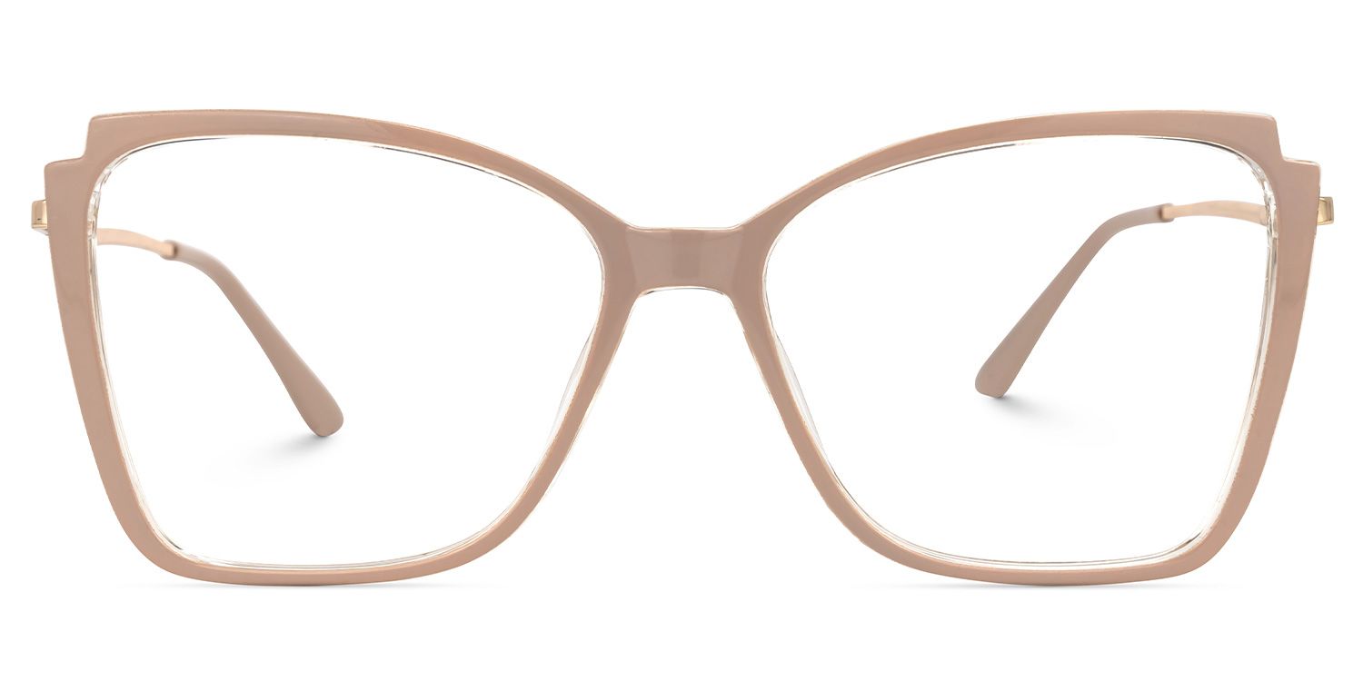 Edgardo - Geometric Brown Eyeglasses | Vooglam Angle View