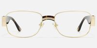 Nyame - Rectangle Gold Eyeglasses | Vooglam Angle View