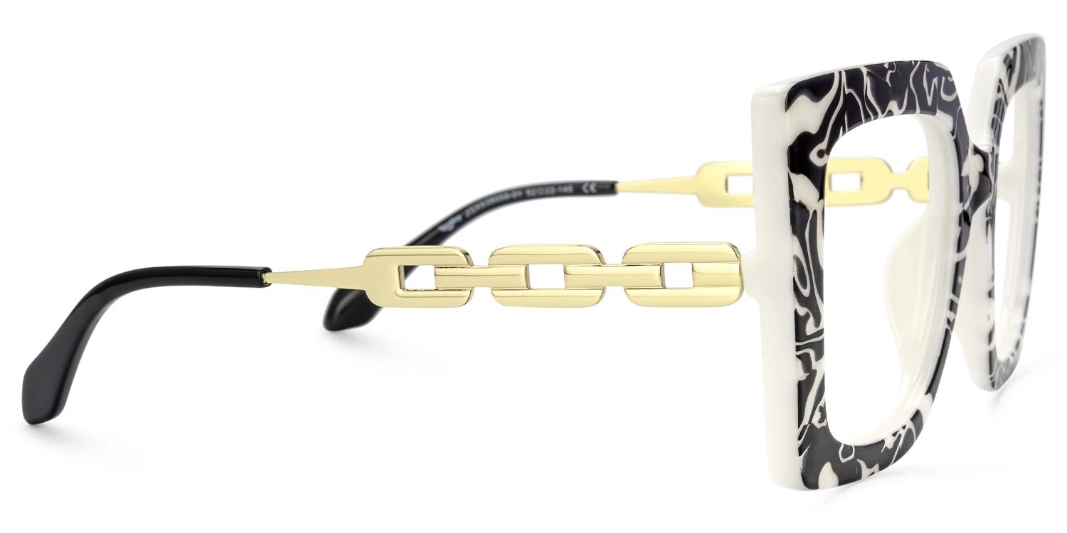 Pacorro - Square Pattern Eyeglasses by Vooglam - Product View 4