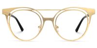 Afrodille - Round Gold Eyeglasses | Vooglam Angle View