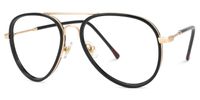 Farley - Aviator Black Eyeglasses | Vooglam Front View