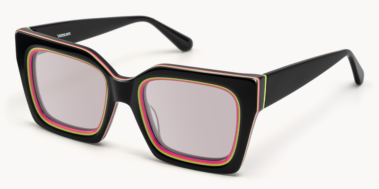 Trance - Square Black Sunglasses - 2