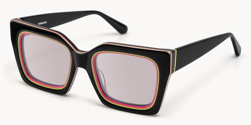 Trance - Square Black Sunglasses