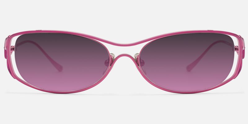 Okinawa - Wave Temple Purple Lens Pink Sunnies | Vooglam