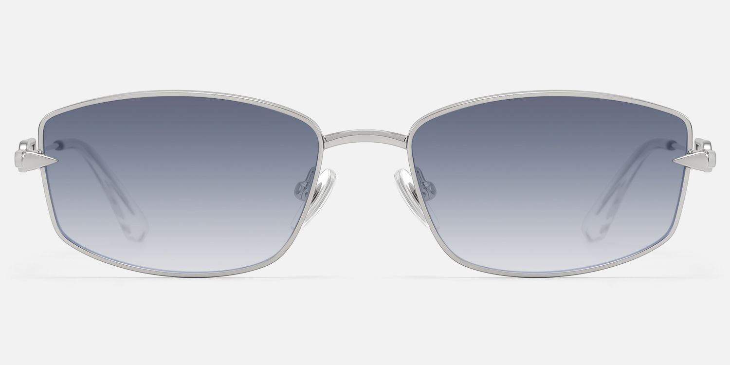 Bladework - Silver Safety Pin Gradient Glasses | Vooglam Angle View