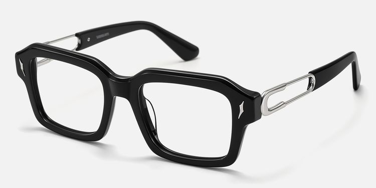Blindspot - Safety Pin Square Black Glasses | Vooglam
