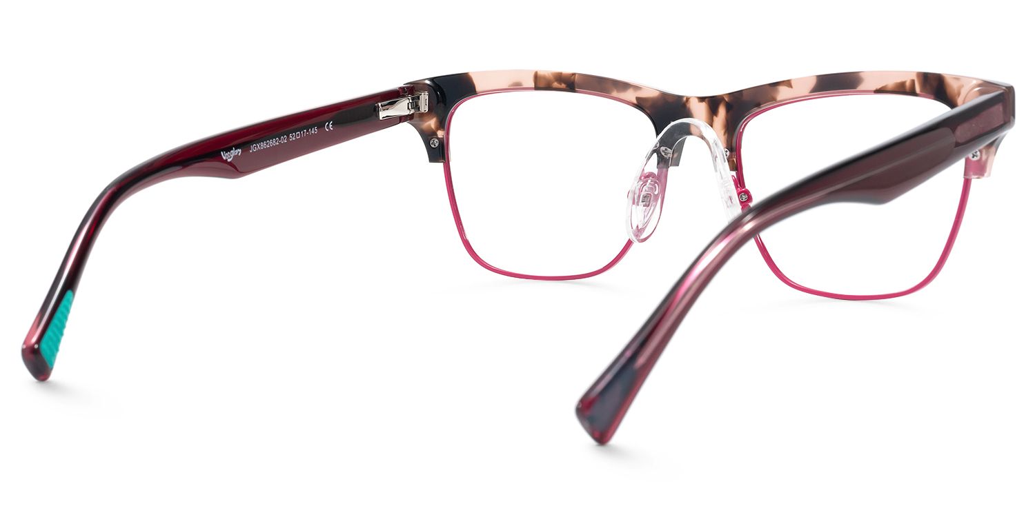 Polka - Square Tortoise Eyeglasses | Vooglam Side View