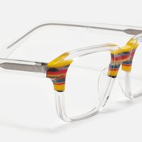 Nanda - Square Crystal Eyeglasses | Vooglam Design Details