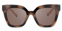 Naila - Square Tortoise Sunglasses│Vooglam Angle View