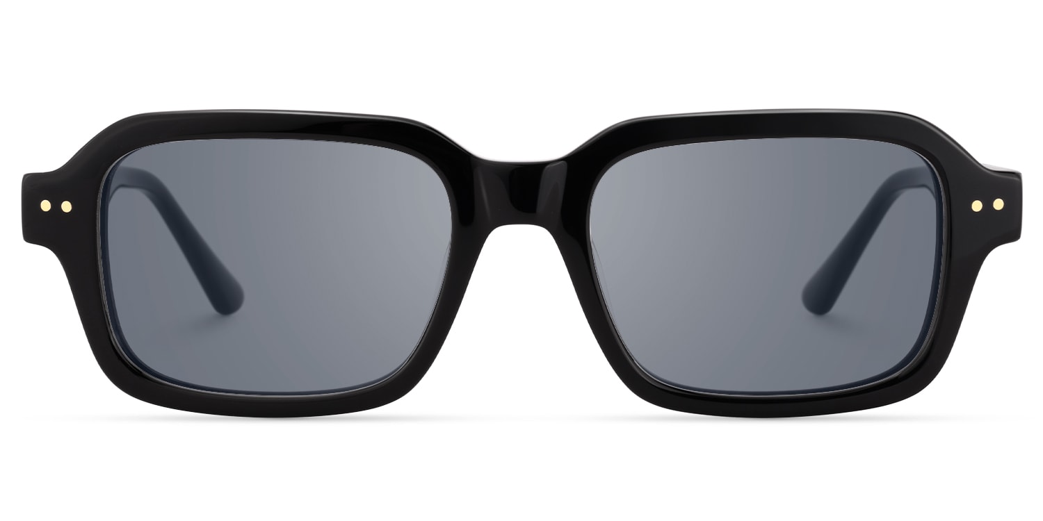 Narges - Rectangle Black Sunglasses - 1
