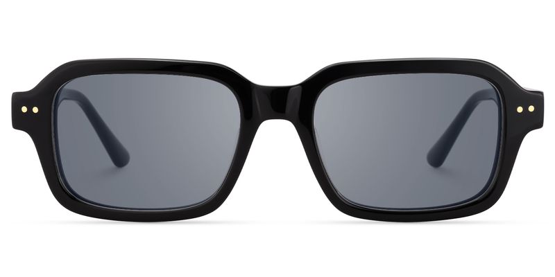 Narges - Rectangle Black Sunglasses