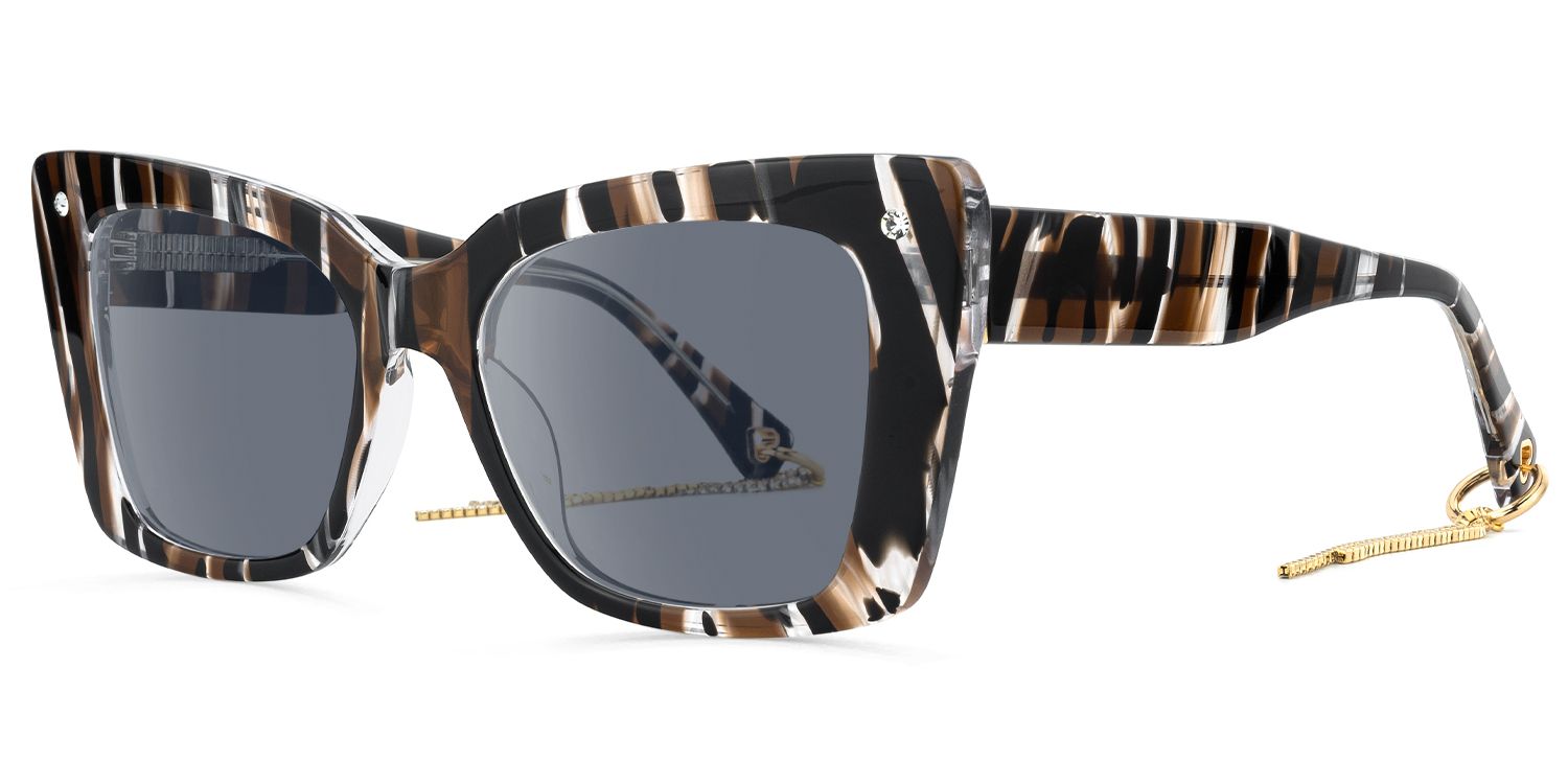 Rosa - Butterfly Pattern Sunglasses | Vooglam Front View