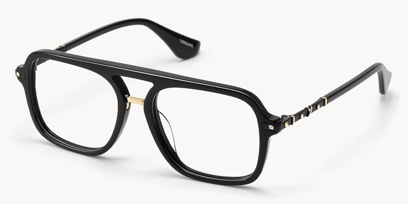 Marfa - Aviator Black Eyeglasses