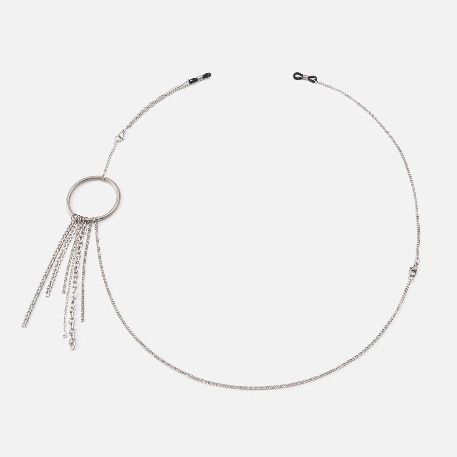 Dreamcatcher Silver Metal Glasses Chain | Vooglam Angle View