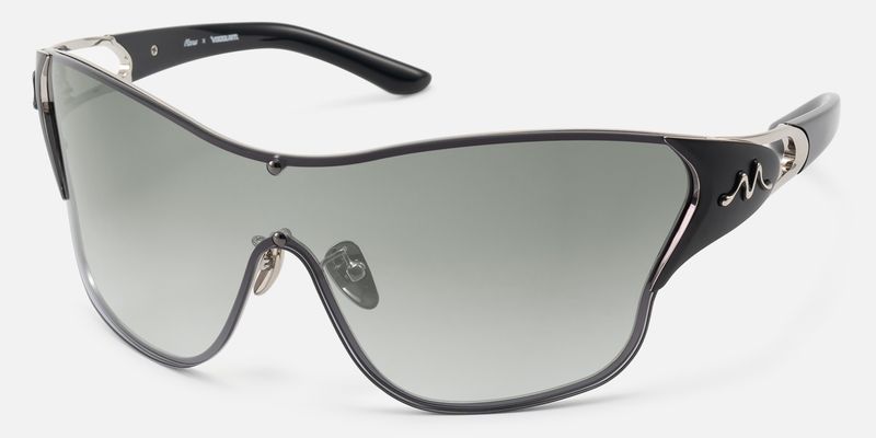 Suzuka - Black Shield Shades with Graident Tint | Vooglam