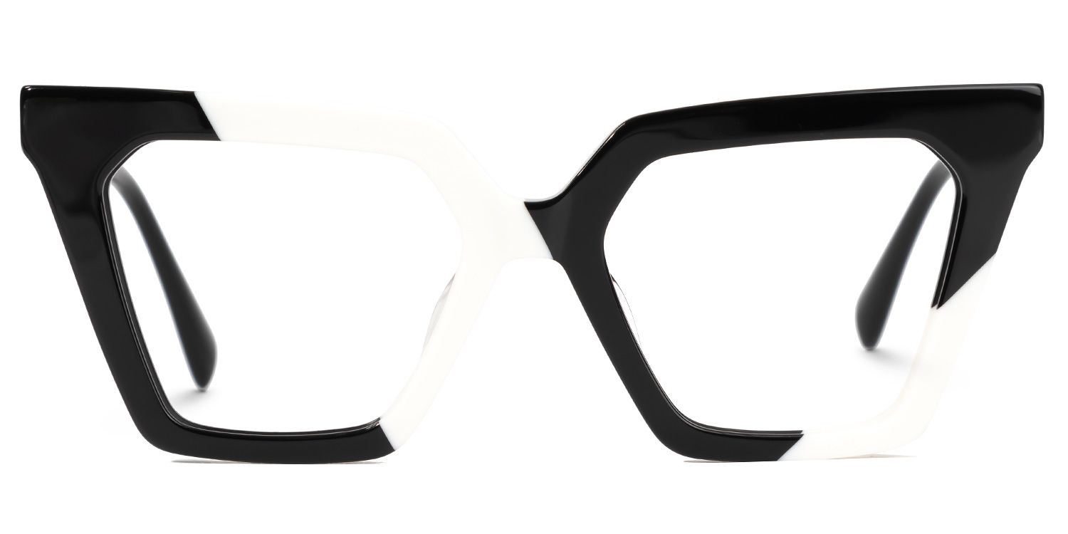 Caimbrie - Cat Eye Black/White Eyeglasses | Vooglam Angle View