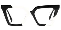 Caimbrie - Cat Eye Black/White Eyeglasses | Vooglam Angle View