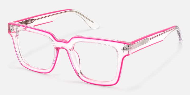 Fractal - Square Pink Eyeglasses